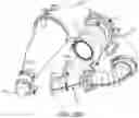 Fig. 38 - Snowmobile having a parallel-path exhaust system for two-stroke engine