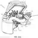 Fig. 40 - Snowmobile having a parallel-path exhaust system for two-stroke engine