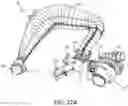 Fig. 43 - Snowmobile having a parallel-path exhaust system for two-stroke engine