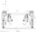 Fig. 04 - Suspension assembly, suspension damping device and six wheels bionic chassis