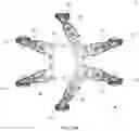 Fig. 20 - Suspension assembly, suspension damping device and six wheels bionic chassis