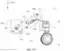 Fig. 23 - Suspension assembly, suspension damping device and six wheels bionic chassis
