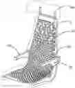 Fig. 01 - Vehicle seat with net-like structure in a seat shell