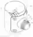 Fig. 01 - Rainwater collector to be mounted on a downpipe, comprising a removable scoop