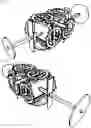 Fig. 07 - ONE CYLINDER AXIAL INTERNAL COMBUSTION ENGINE HAVING SCOTCH-YOKE BASED TWO PHASE FUEL COMPRESSION SYSTEM