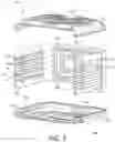 Fig. 04 - Oven muffle having rack-support embossments at a lower position and associated structural features