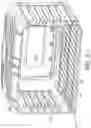 Fig. 06 - Oven muffle having rack-support embossments at a lower position and associated structural features