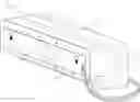 Fig. 01 - Outlets, surge protector, and power cords storage compartment
