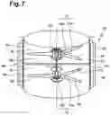 Fig. 05 - Aircraft thruster having an annular part integral with a fairing surrounding a first propeller