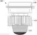 Fig. 01 - LED luminaire assembly with uplight and sidelight lens