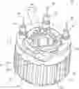 Fig. 01 - Stator of an electrical coolant drive, contact device for a stator and electrical coolant drive