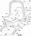 Fig. 118 - Methods, apparatus and systems for securing an infant car seat to a vehicle seat with a tight fit and without using a detachable vehicle installation base or a vehicle seat belt, and ride-hailing methods relating to same