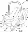 Fig. 122 - Methods, apparatus and systems for securing an infant car seat to a vehicle seat with a tight fit and without using a detachable vehicle installation base or a vehicle seat belt, and ride-hailing methods relating to same