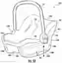 Fig. 123 - Methods, apparatus and systems for securing an infant car seat to a vehicle seat with a tight fit and without using a detachable vehicle installation base or a vehicle seat belt, and ride-hailing methods relating to same