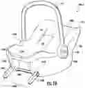 Fig. 22 - Methods, apparatus and systems for securing an infant car seat to a vehicle seat with a tight fit and without using a detachable vehicle installation base or a vehicle seat belt, and ride-hailing methods relating to same