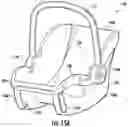 Fig. 38 - Methods, apparatus and systems for securing an infant car seat to a vehicle seat with a tight fit and without using a detachable vehicle installation base or a vehicle seat belt, and ride-hailing methods relating to same