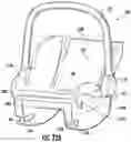 Fig. 72 - Methods, apparatus and systems for securing an infant car seat to a vehicle seat with a tight fit and without using a detachable vehicle installation base or a vehicle seat belt, and ride-hailing methods relating to same