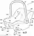 Fig. 94 - Methods, apparatus and systems for securing an infant car seat to a vehicle seat with a tight fit and without using a detachable vehicle installation base or a vehicle seat belt, and ride-hailing methods relating to same