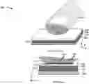 Fig. 01 - Configuration of an ultrasonic fingerprint sensor relative to a display of a device
