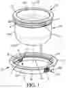 Fig. 02 - Container with internal glass receptacle and method for assembling the container by using a spacing and locking insert