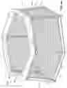 Fig. 33 - Foldable playard having X-frame assemblies, oval-shaped leg assemblies, and canopy cover