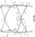 Fig. 65 - Foldable playard having X-frame assemblies, oval-shaped leg assemblies, and canopy cover