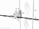 Fig. 01 - Article and assembly for securing a line to an external surface, such as a fence post