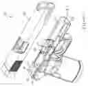 Fig. 02 - Handgun having metallic rails within a polymeric frame