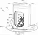 Fig. 01 - High speed reusable beverage container washing system with beverage container holder having retainer with lateral opening