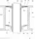 Fig. 01 - Device for passing pipes or cables through an opening in a building