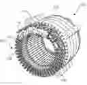 Fig. 01 - Motor stator with semi-staggered winding layout and single-sided phase, neutral, and coil connection welds