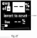Fig. 27 - Handheld Oximeter with Display of Real-Time, Average Measurements and Status Indicator