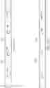 Fig. 15 - Vertical cable barrier having rails with internal cable fitting engagement features