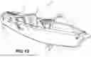 Fig. 11 - Pedal drive and steering assembly for inflatable watercraft and watercraft combined with same