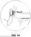 Fig. 13 - Pedal drive and steering assembly for inflatable watercraft and watercraft combined with same