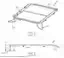 Fig. 03 - LOW PROFILE WIRE FORM RACK FOR HOOD-TYPE WAREWASH MACHINE AND ASSOCIATED WAREWASH MACHINE AND METHOD