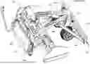 Fig. 01 - WORK MACHINE WITH A GRADING BLADE ATTACHMENT HAVING A KNOCK DOWN BLADE ASSEMBLY