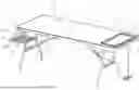 Fig. 01 - Asymmetrical Multifunctional Folding Table
