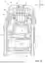 Fig. 10 - SEAT ASSEMBLIES HAVING FIXED FRAMES AND MOVABLE SEAT CUSHIONS AND MOVABLE SEAT BACKS WITH VERTICAL DAMPERS AND CLAMPS COUPLING THE VERTICAL DAMPERS TO THE FIXED FRAMES