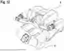 Fig. 12 - ELECTROMECHANICAL BRAKE DEVICE WITH ROTATION-TRANSLATION CONVERTER OF SHORT CONSTRUCTION