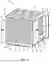 Fig. 02 - STACKABLE FLAT-PACK SHIPPING CONTAINER WITH SEGMENTED ROOF