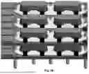 Fig. 11 - Planar Magnetic-Electrical Power Train With Multiple Power Processing Cells Arranged Across Several Branches